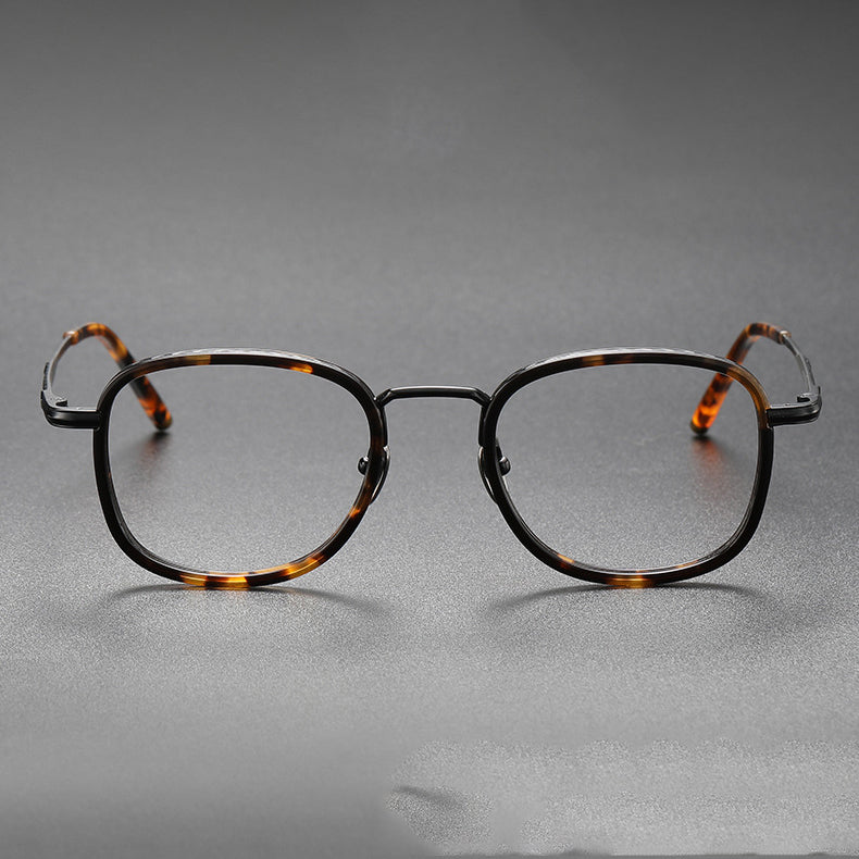 TXOME Page Titanium Vintage Square Glasses