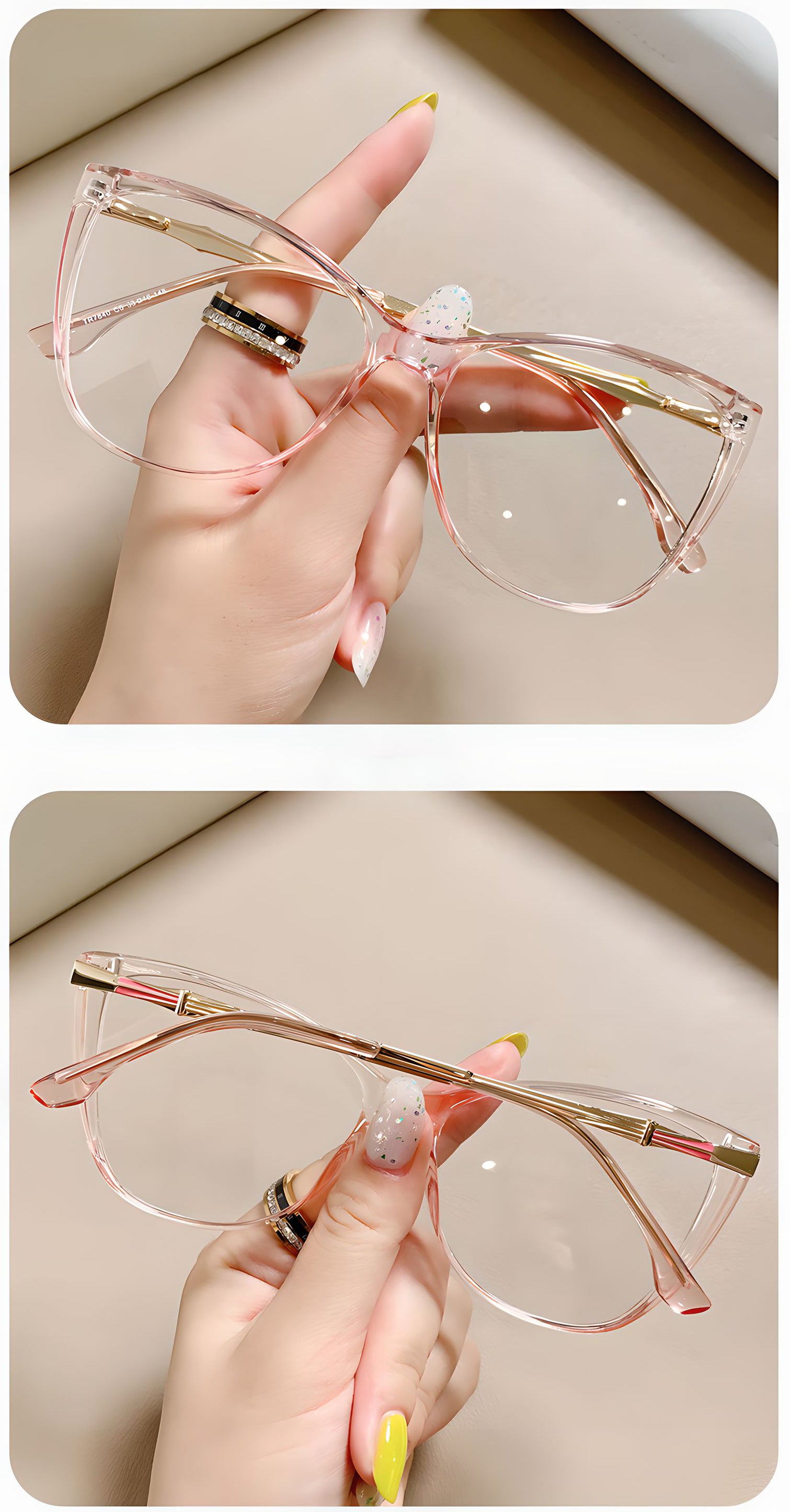 TXOME Gemma Clear Oval Glasses