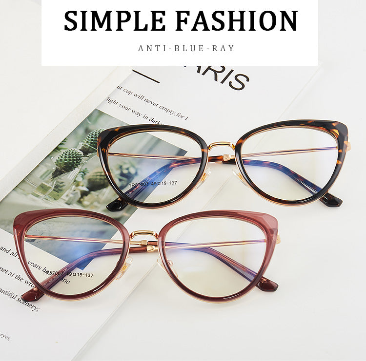 TXOME Trendy Cat Eye Frame Glasses