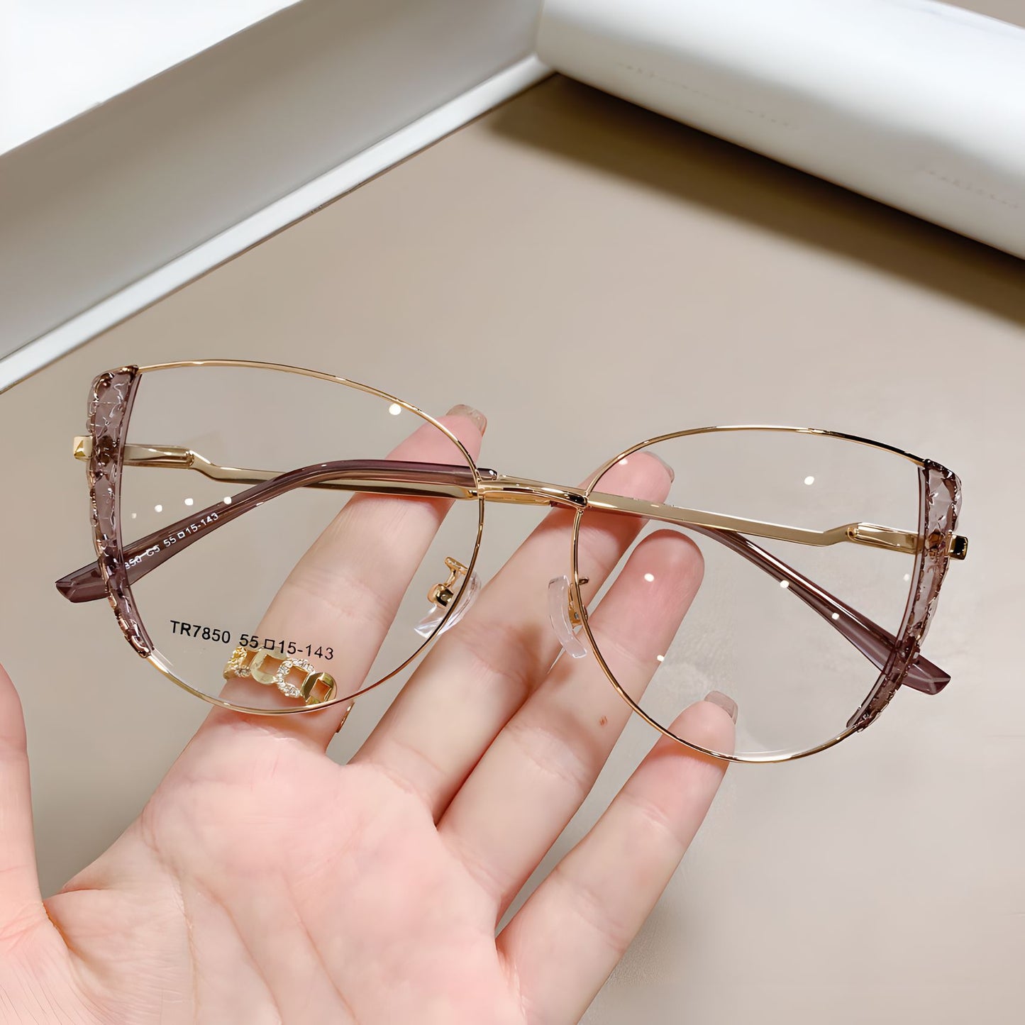 TXOME Verna Metal Frame Glasses