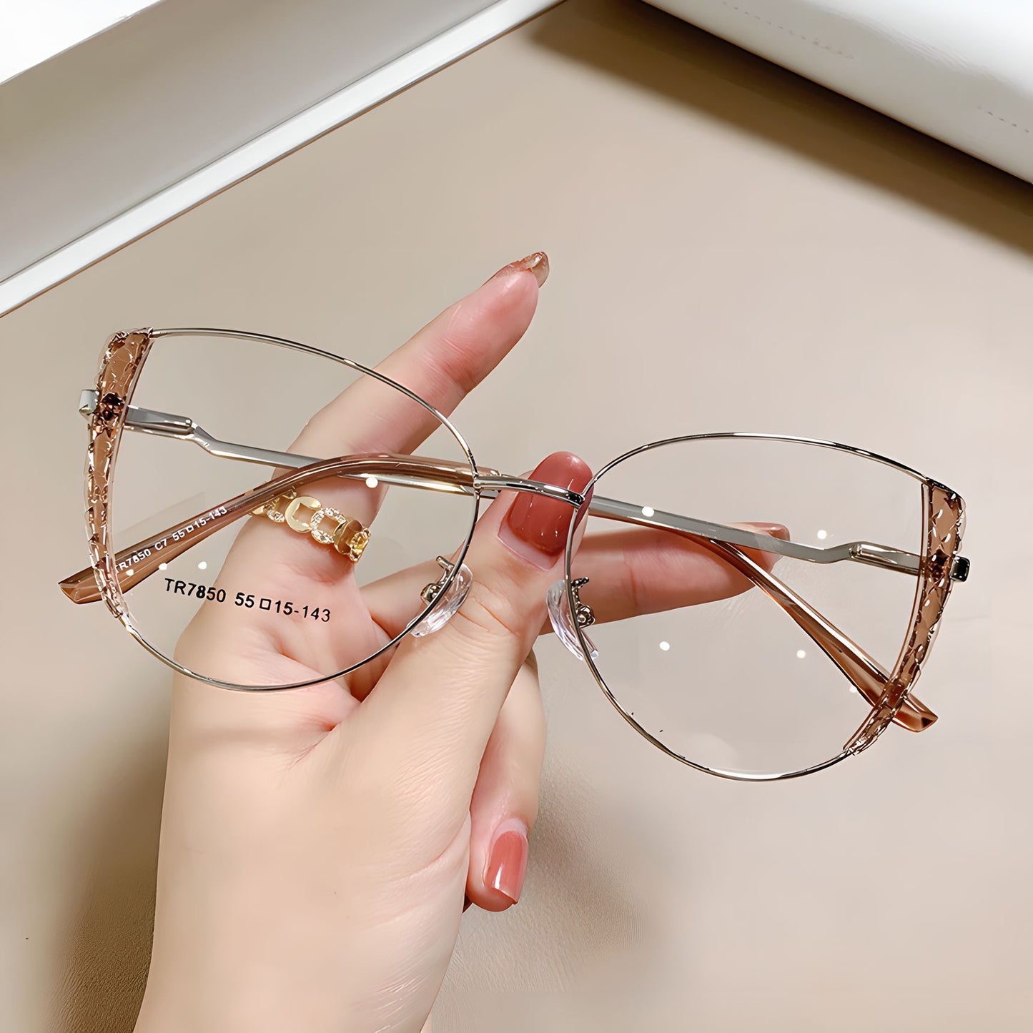 TXOME Verna Metal Frame Glasses