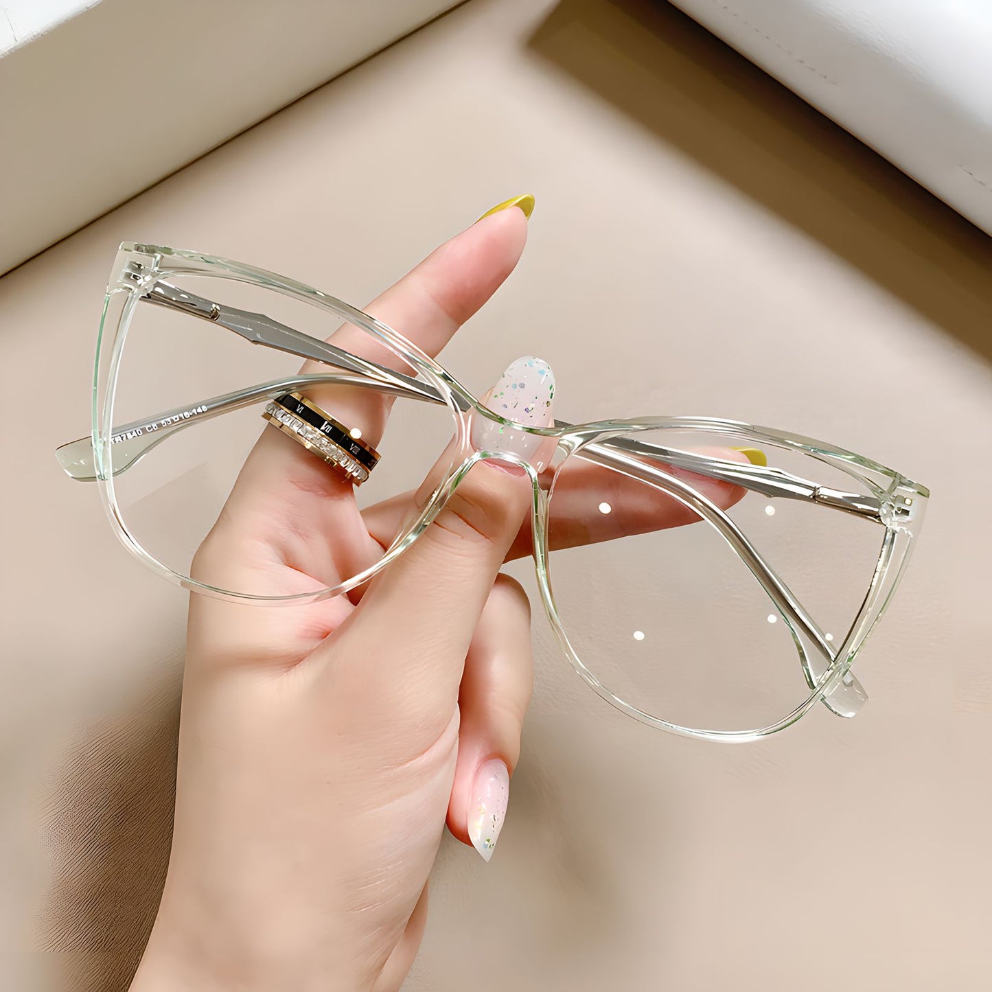 TXOME Gemma Clear Oval Glasses