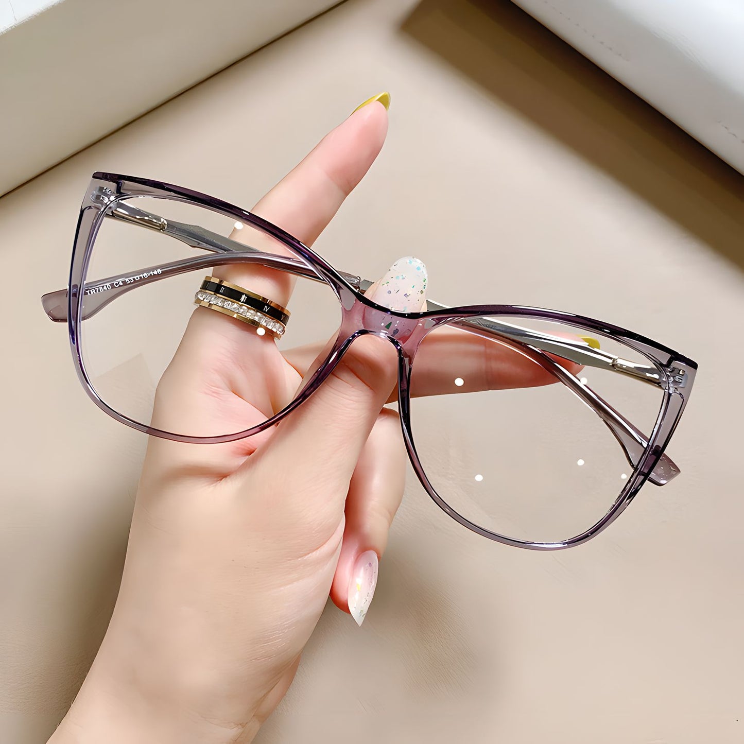 TXOME Gemma Clear Oval Glasses