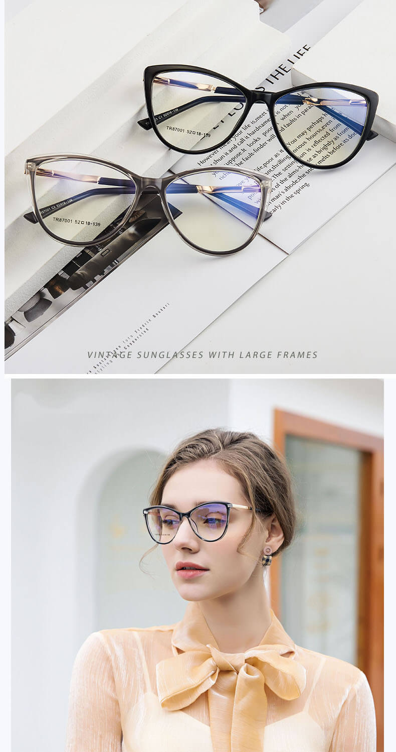 TXOME Luca Cat Eye Clear Glasses