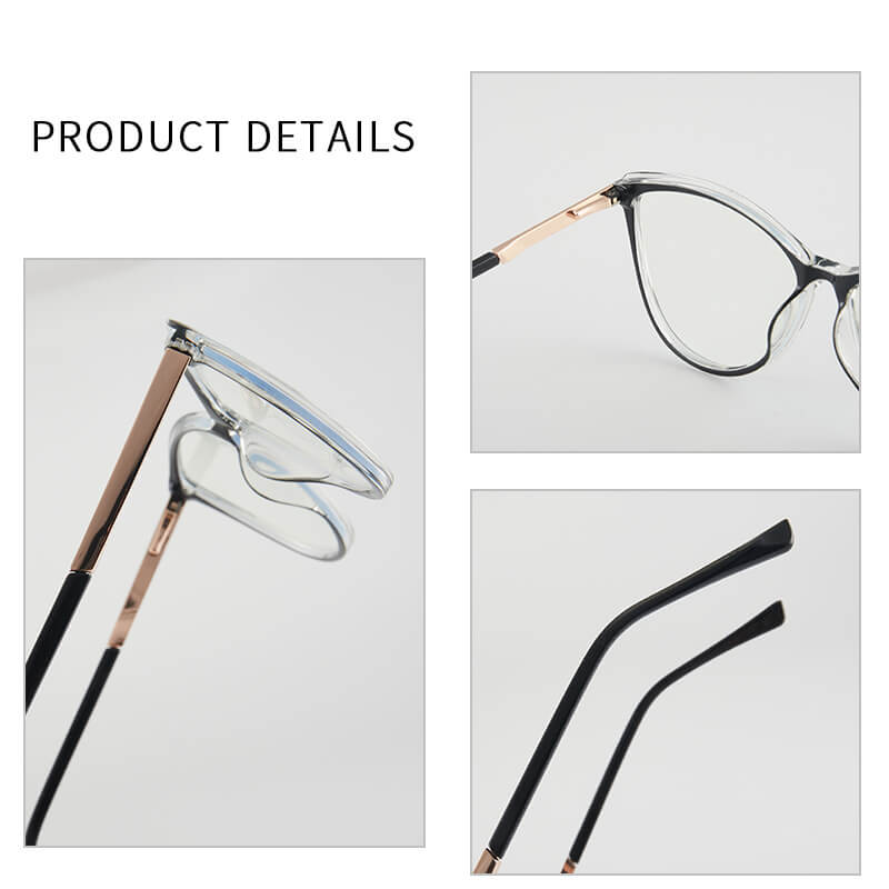 TXOME Luca Cat Eye Clear Glasses