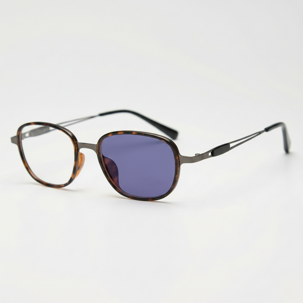 Dale Purple Photochromic Lens Glasses Side View