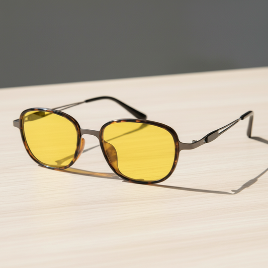Dale Yellow Tinted Lens Sunglasses Lifestyle Shot