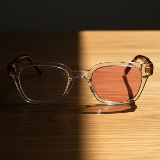 Dana Pink Photochromic Lens Glasses Lifestyle Shot