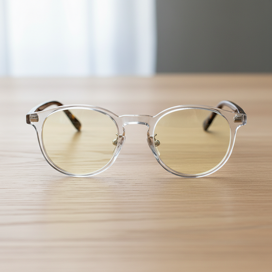 Erin Blue Light Lens Glasses - Clear Round TR90 Frame - Lifestyle Shot