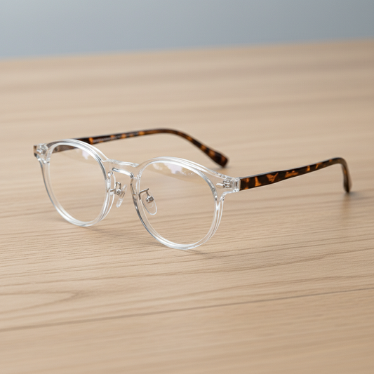 Erin Clear Lens Glasses - Clear Round TR90 Frame - Lifestyle Shot