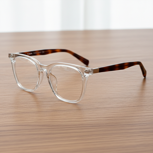 Faith Clear Lens Glasses - Clear Rectangle TR90 Frame - Lifestyle Shot