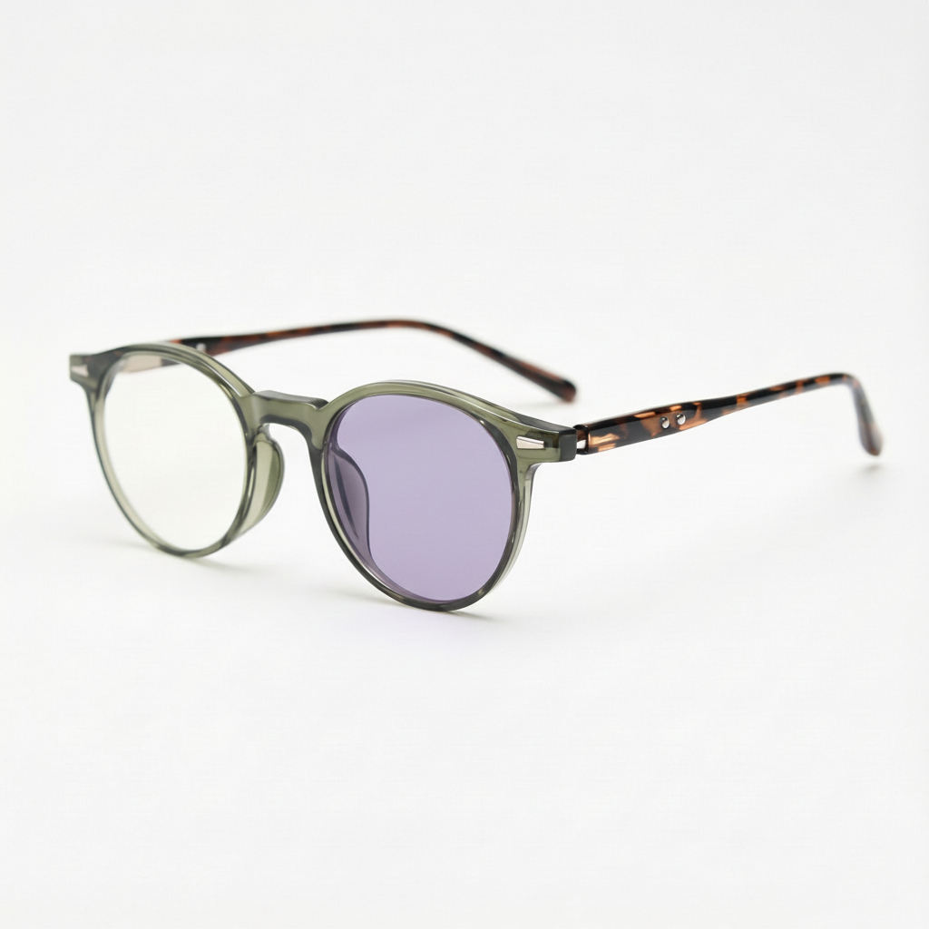 Ida Purple Photochromic Lens Glasses Side View