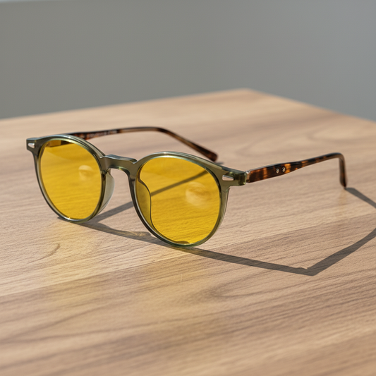 Ida Yellow Tinted Lens Sunglasses Lifestyle Shot
