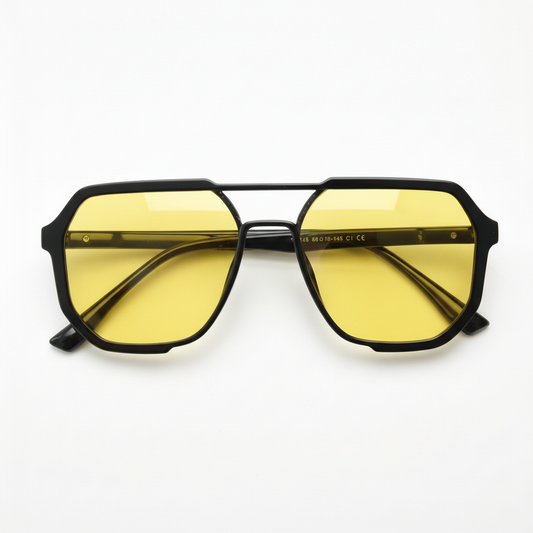 Poppy Yellow Tinted Lens Sunglasses Front View