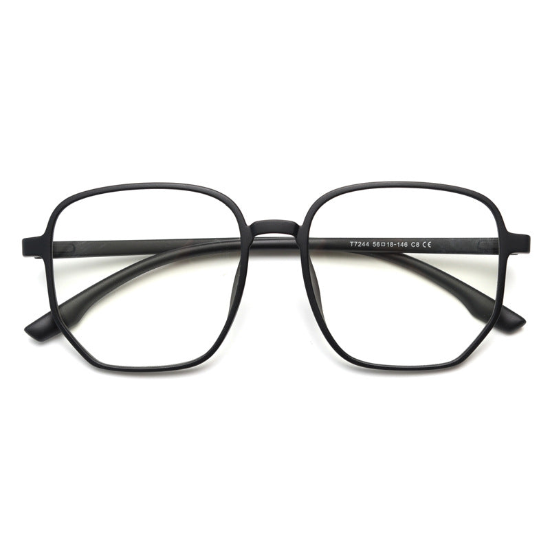 TXOME Winni Tortoise Shell Polygon Big Frame Glasses