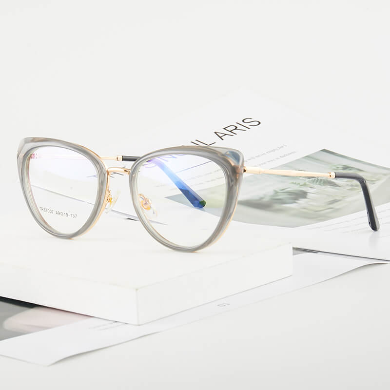 TXOME Trendy Cat Eye Clear Glasses -TXOME