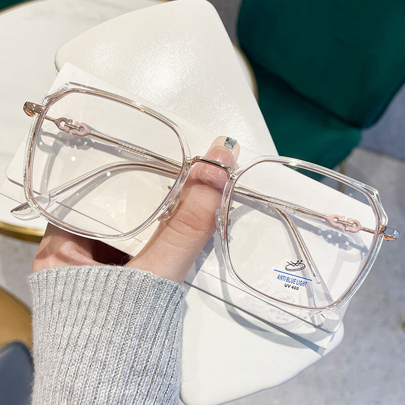 Lora Square Big Frame Glasses-TXOME
