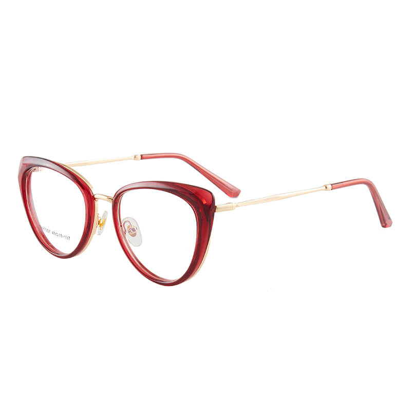 TXOME Trendy Cat Eye Clear Glasses -TXOME