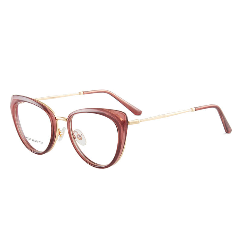 TXOME Trendy Cat Eye Clear Glasses -TXOME