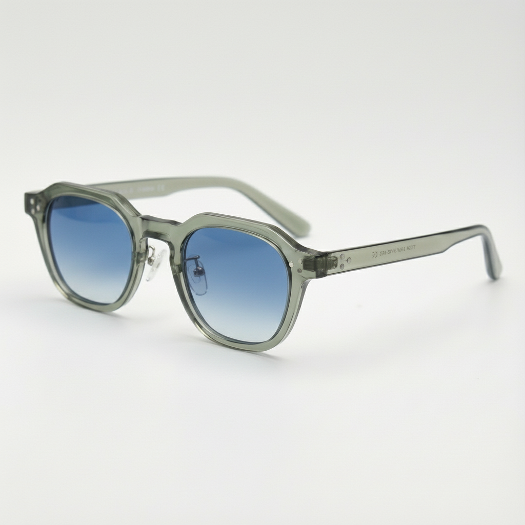 April Blue Gradient Lens Sunglasses Side View