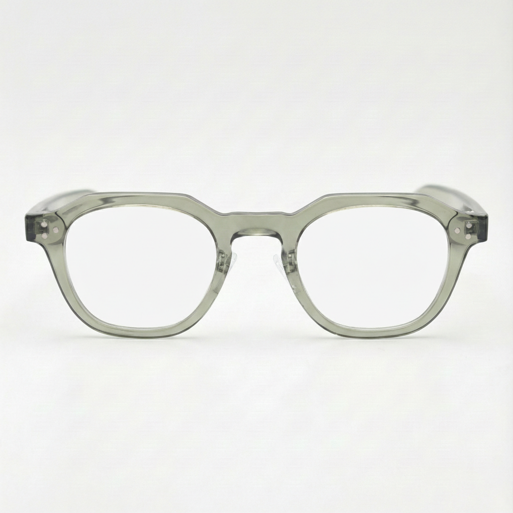 April Clear Clear Lens Glasses Front View