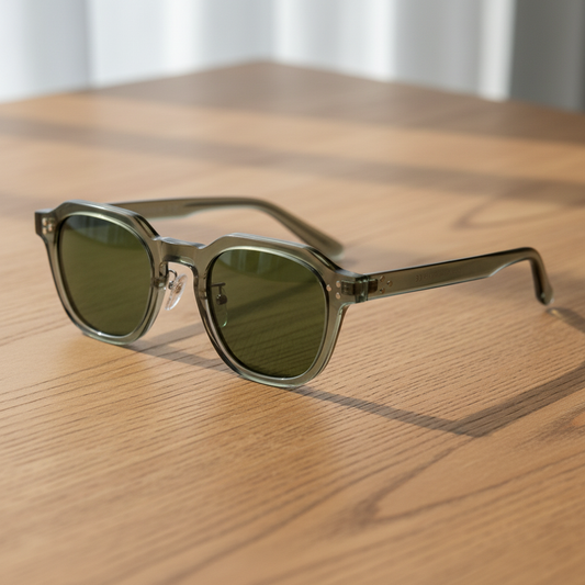 April Green Tinted Lens Sunglasses Lifestyle Shot