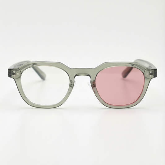 April Pink Photochromic Lens Glasses Front View