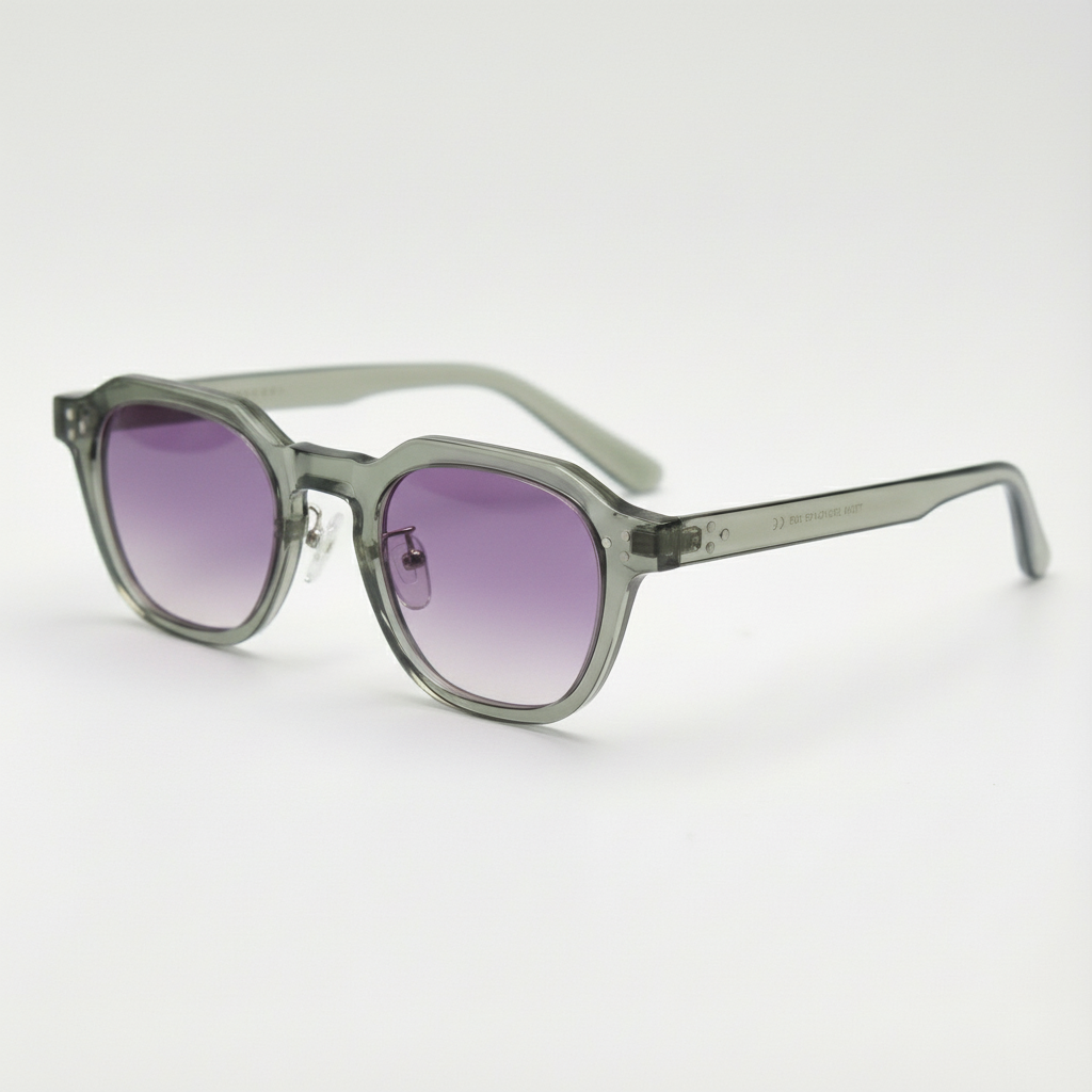 April Purple Gradient Lens Sunglasses Side View