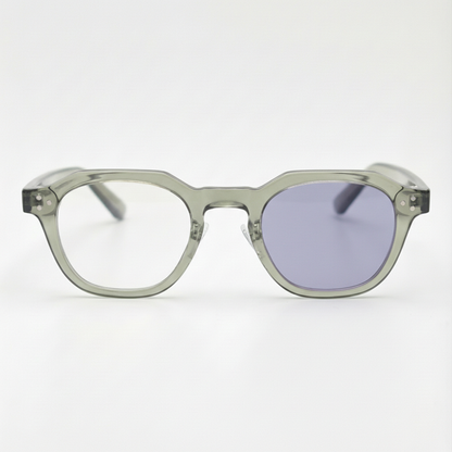 April Purple Photochromic Lens Glasses Front View