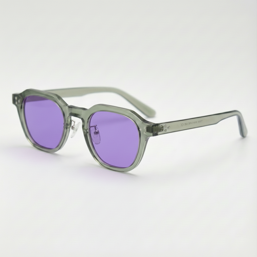 April Purple Tinted Lens Sunglasses Side View