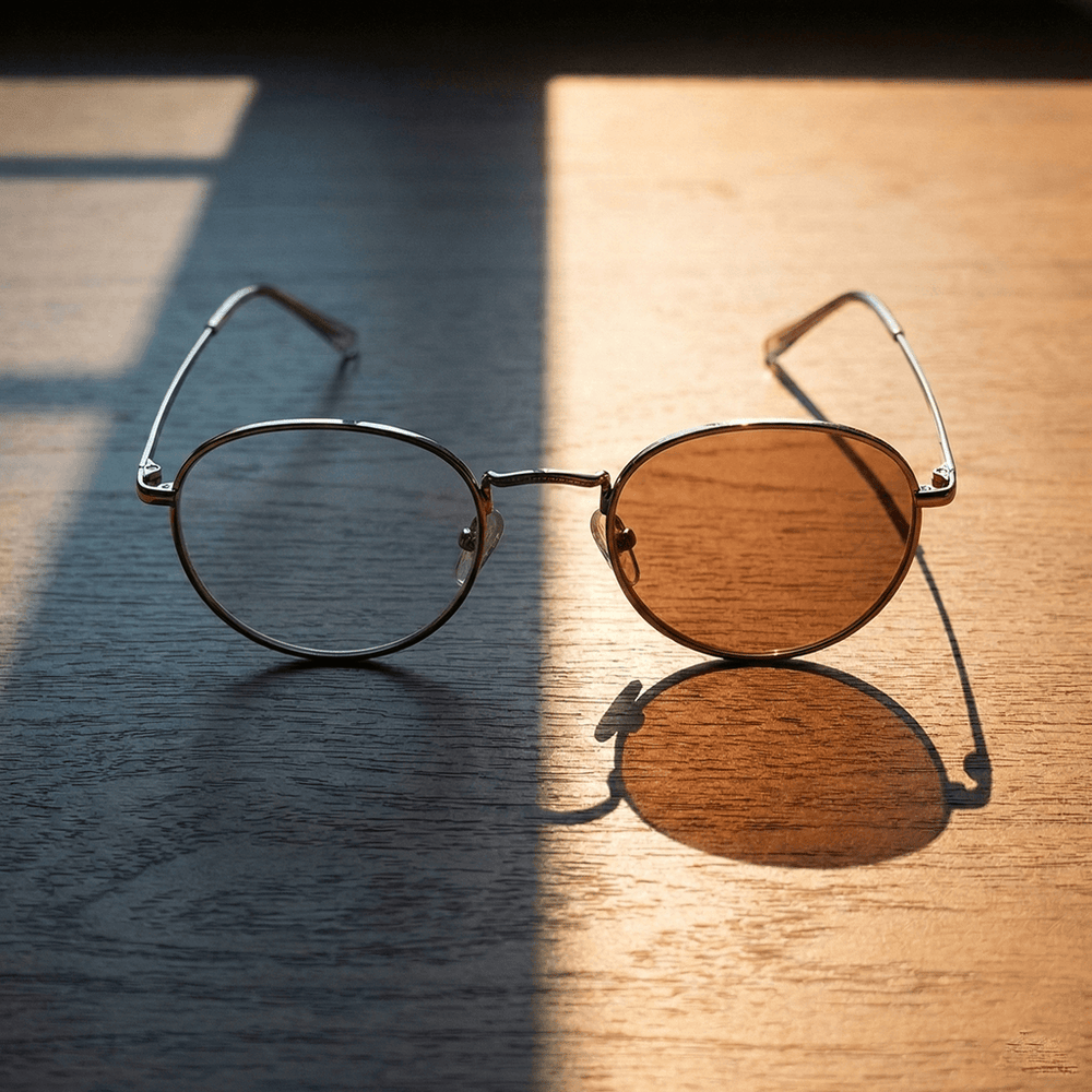 Brown Photochromic Lens close-up
