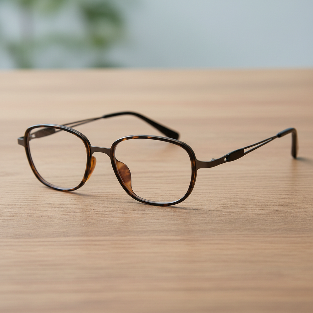 Dale Clear Lens Glasses - Tortoise Oval TR90 Frame