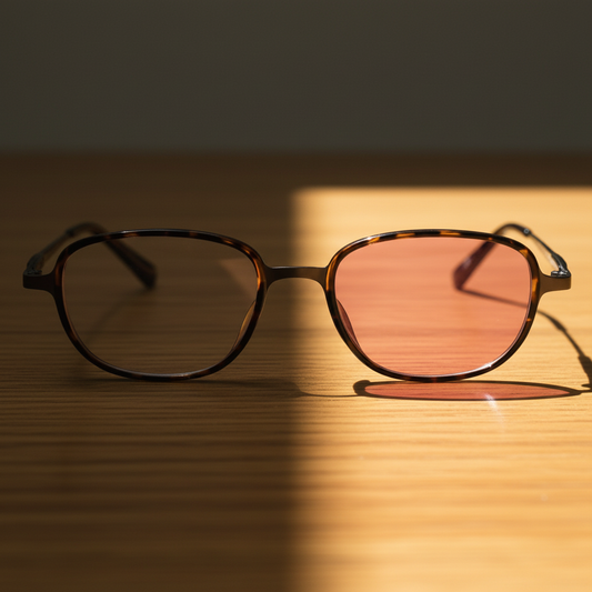 Dale Pink Photochromic Lens Glasses Lifestyle Shot
