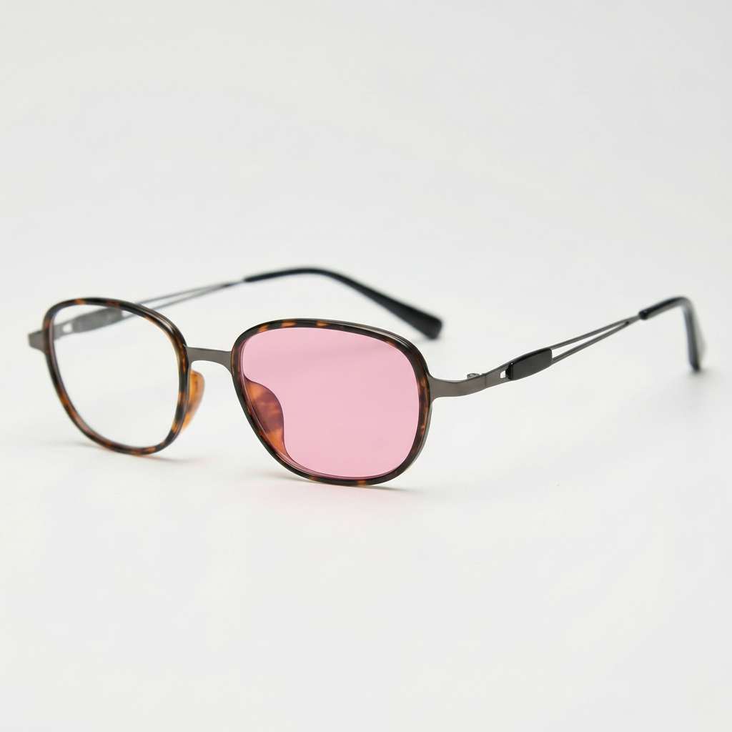 Dale Pink Photochromic Lens Glasses Side View
