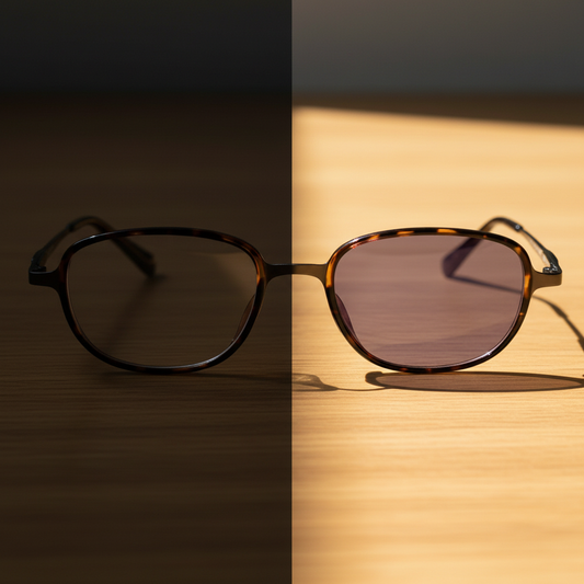 Dale Purple Photochromic Lens Glasses Lifestyle Shot