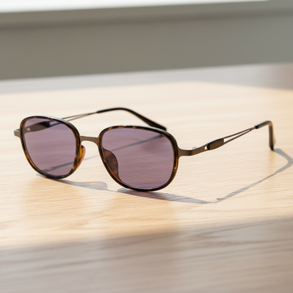 Dale Purple Tinted Lens Sunglasses Lifestyle Shot