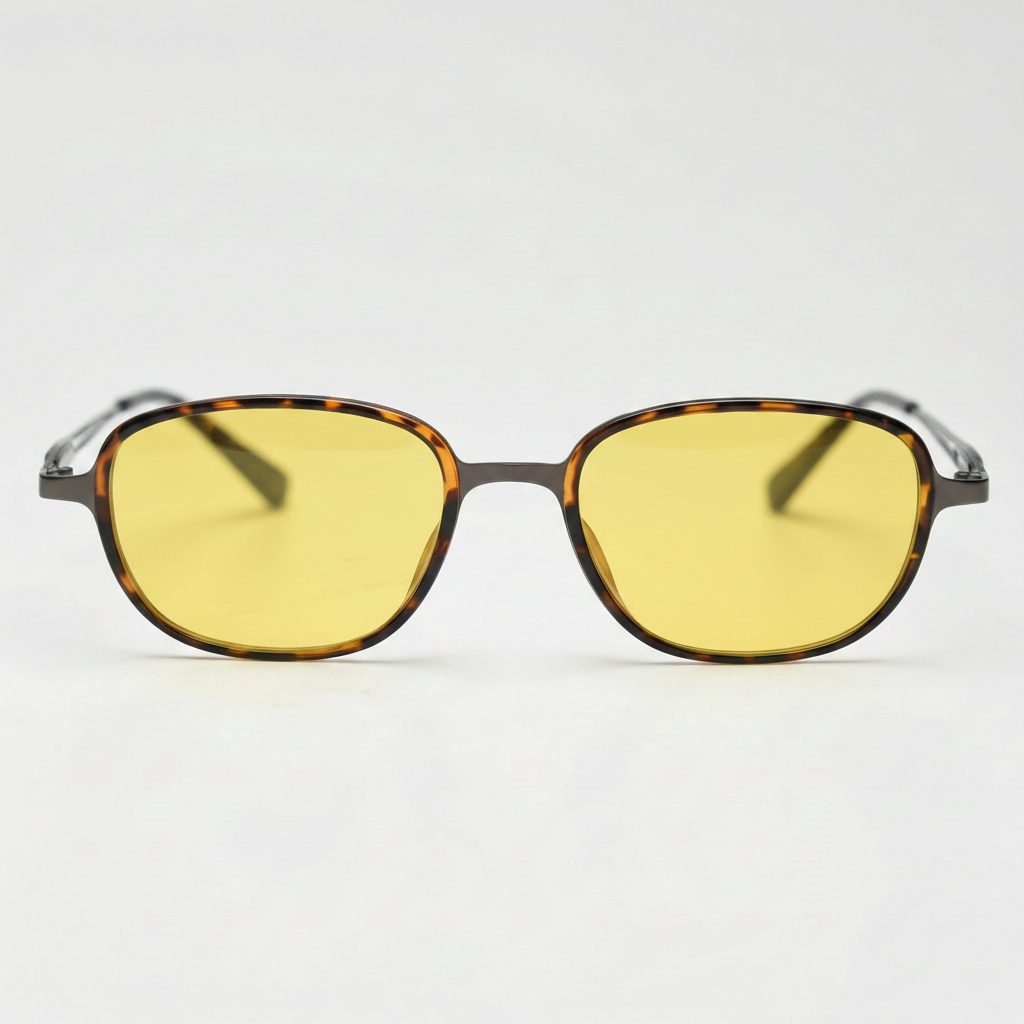 Dale Yellow Tinted Lens Sunglasses Front View