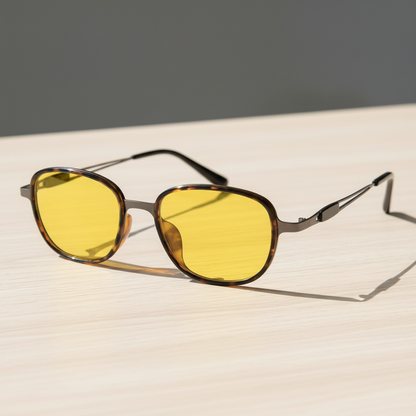 Dale Yellow Tinted Lens Sunglasses Lifestyle Shot