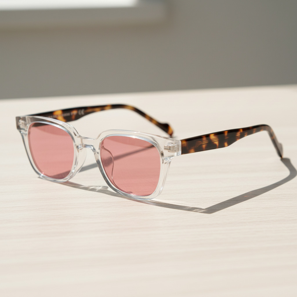 Dana Pink Tinted Lens Sunglasses Lifestyle Shot