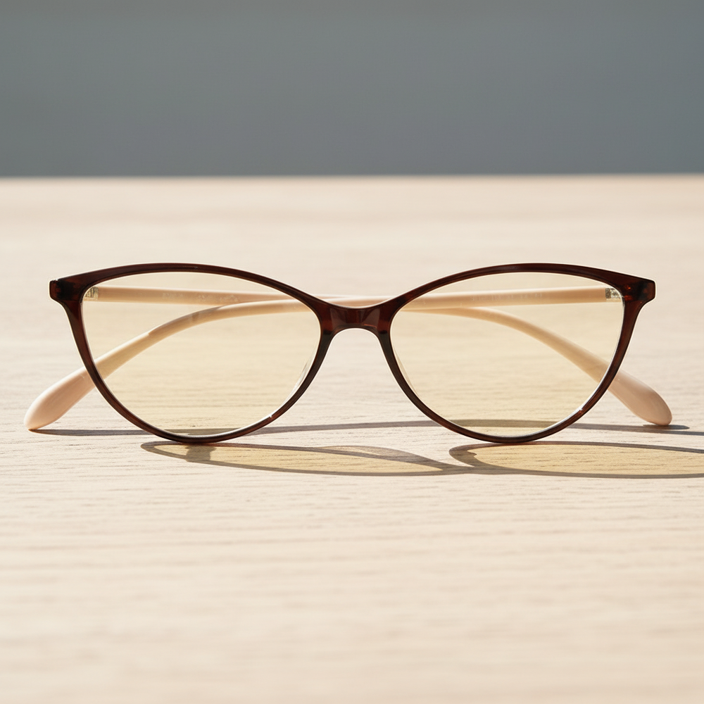 Dawn Blue Light Lens Glasses - Red Cat-eye TR90 Frame