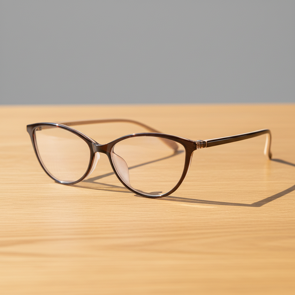 Dawn Clear Lens Glasses - Red Cat-eye TR90 Frame - Lifestyle Shot