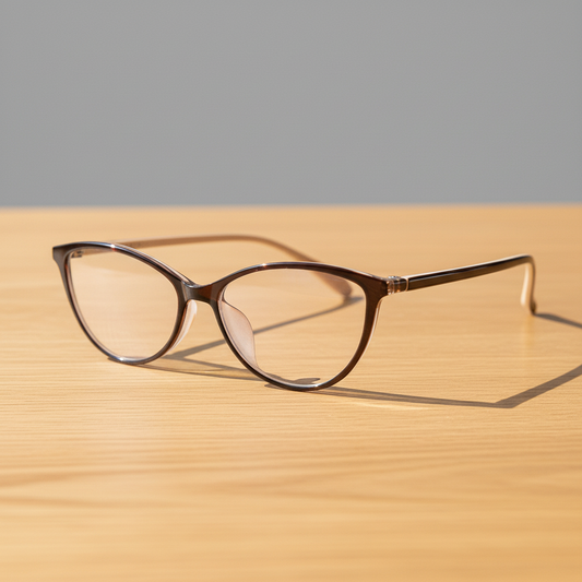 Dawn Clear Lens Glasses - Red Cat-eye TR90 Frame - Lifestyle Shot