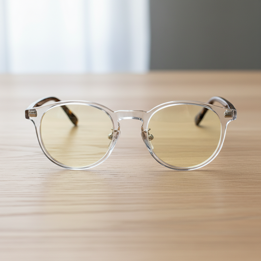 Erin Blue Light Lens Glasses - Clear Round TR90 Frame - Lifestyle Shot