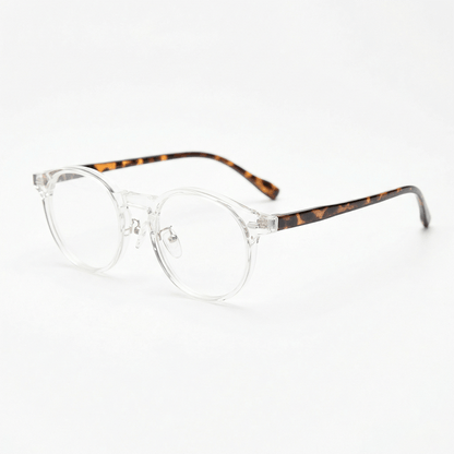 Erin Clear Lens Glasses - Clear Round TR90 Frame - Side View