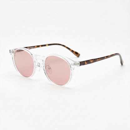 Erin Rose Tinted Lens Sunglasses - Clear Round TR90 Frame FL-41 Glasses - Side View