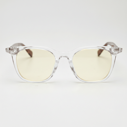 Faith Blue Light Lens Glasses - Clear Rectangle TR90 Frame - Front View