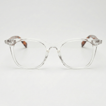 Faith Clear Lens Glasses - Clear Rectangle TR90 Frame - Front View
