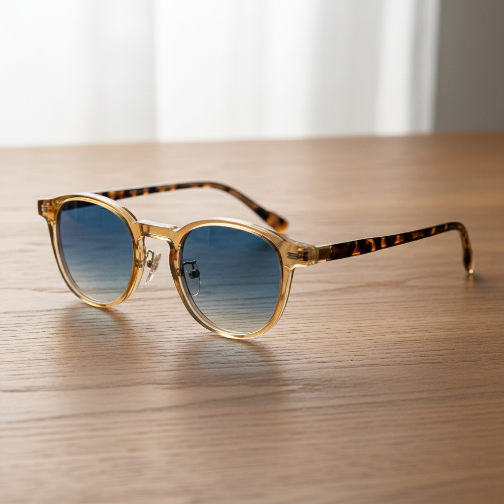 Gail Blue Gradient Lens Sunglasses Lifestyle Shot