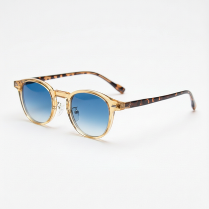 Gail Blue Gradient Lens Sunglasses Side View