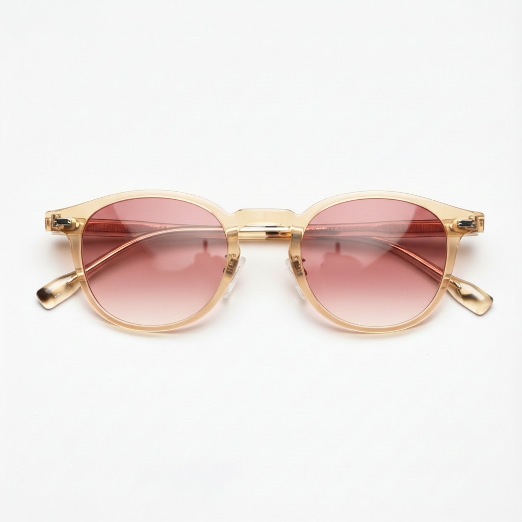 Gail Pink Gradient Lens Sunglasses Front View